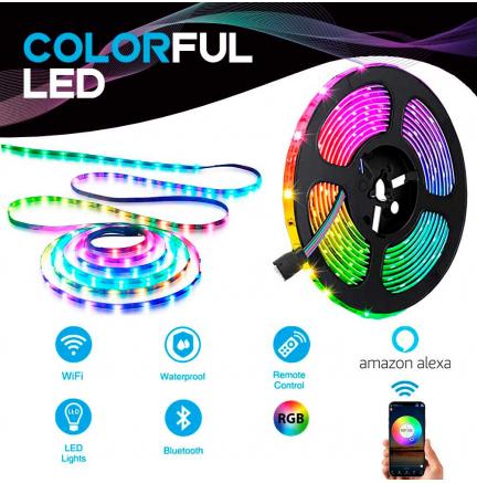Tira LED WiFi Biwond Colorful 10M
