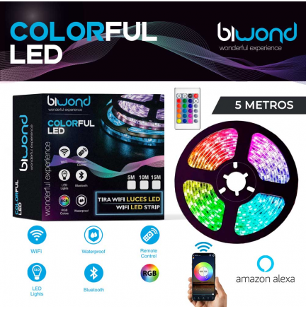 Tira LED WiFi Biwond Colorful 5M