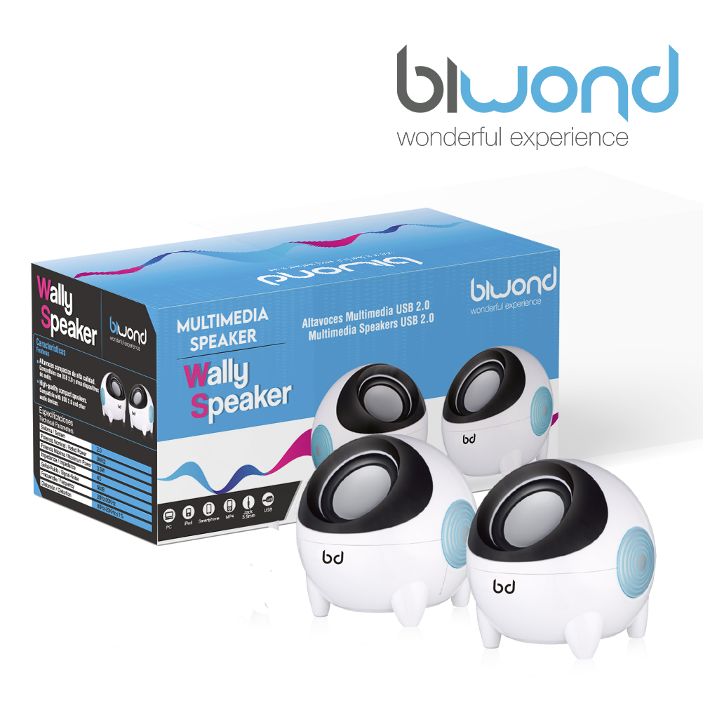 Mini Altavoz Bluetooth 5W Cube 8 Blanco Biwond > Altavoces > Electro Hogar