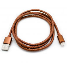 Cable USB a Lightning 8 Pines (Carga y Transferencia) Piel 1m Biwond
