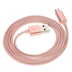 Cable USB a Micro USB 5 Pines (Carga y Transferencia) Rosa 1m Biwond