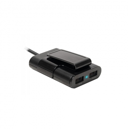 Cargador 4 x USB Coche Negro Fonestar